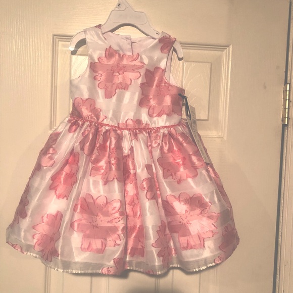 Pippa & Julie sleeveless girls pink white floral dress 18 months NWT - Picture 2 of 9